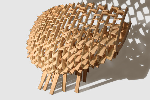 Matteo Berra (2014), Sezione della continuità dello spazio, Abete e multistrato di abete, Cm 200 x 300 x 170